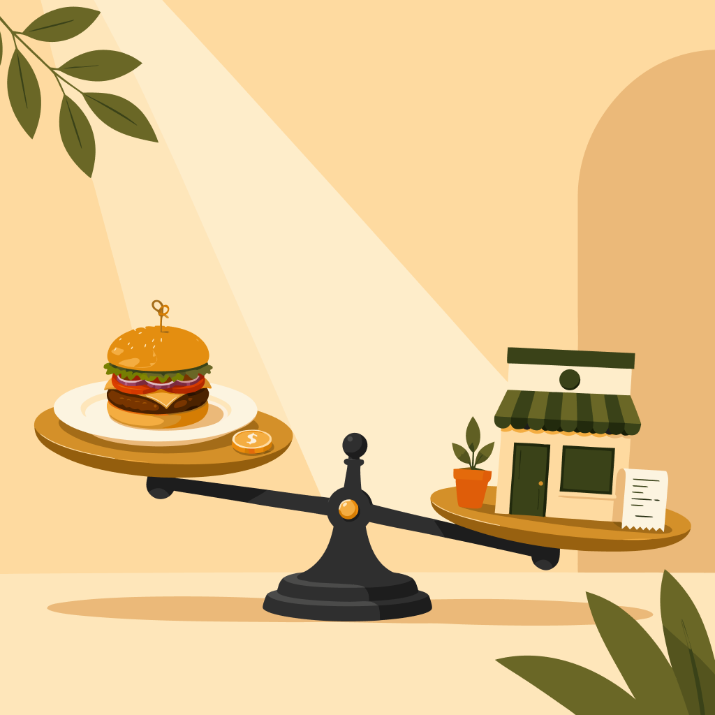 A balance representing the relationship between what sales contribute and the costs the business needs to cover.