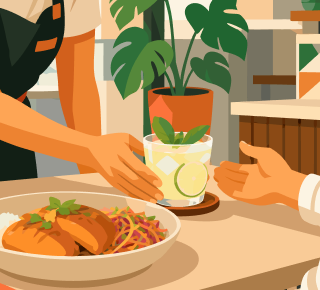 A service scene representing a relevant opportunity to increase the value of a sale.